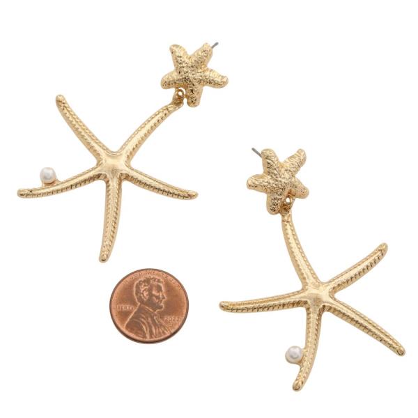 STARFISH METAL DANGLE EARRING