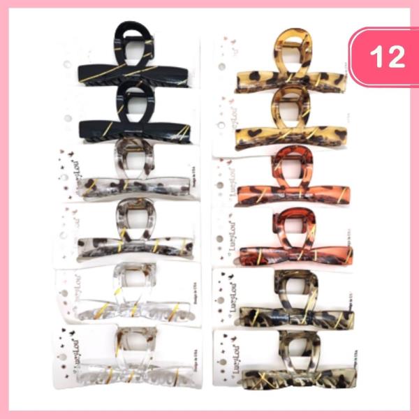 HAIR CLAW CLIP (12 UNITS)