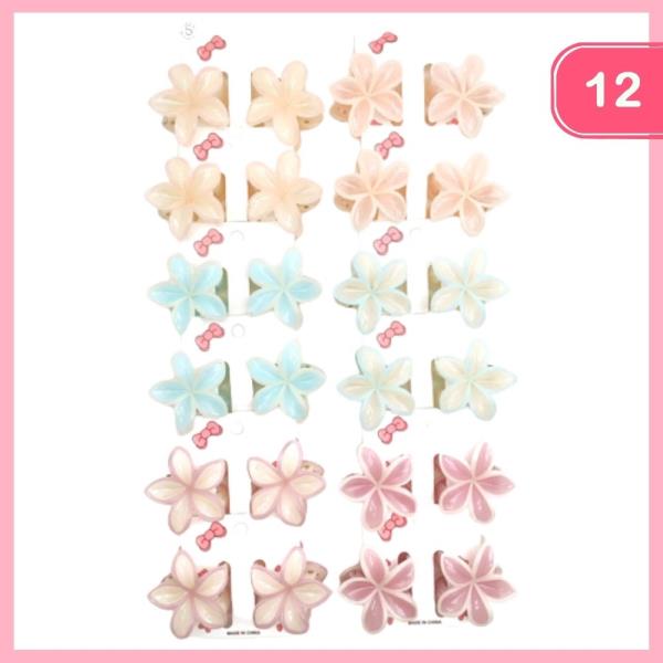 FLOWER HAIR CLAW CLIP (12 UNITS)