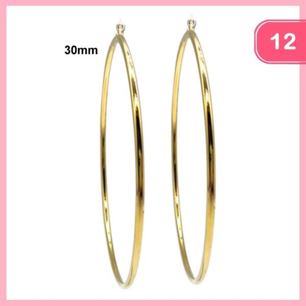 METAL HOOP EARRING (12 UNITS)