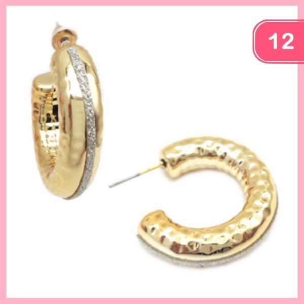 HUGGIE HOOP EARRING (12 UNITS)