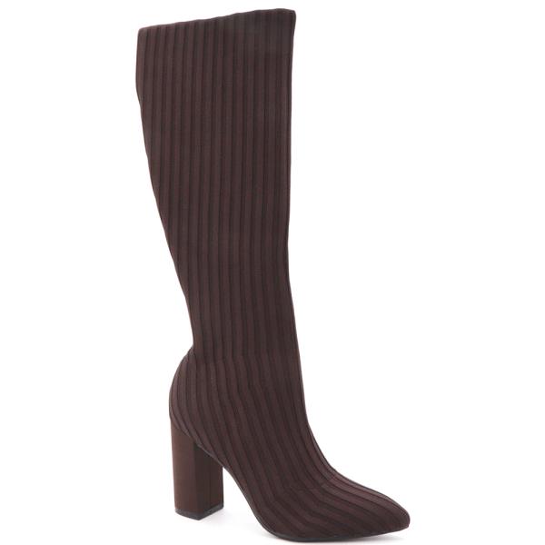 CHIC KNIT DESIGN HEEL BOOTS 12 PAIRS