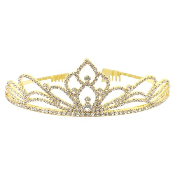RHINESTONE FLORAL FILIGREE TIARA