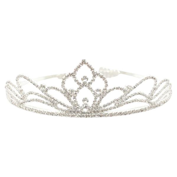 RHINESTONE FLORAL FILIGREE TIARA