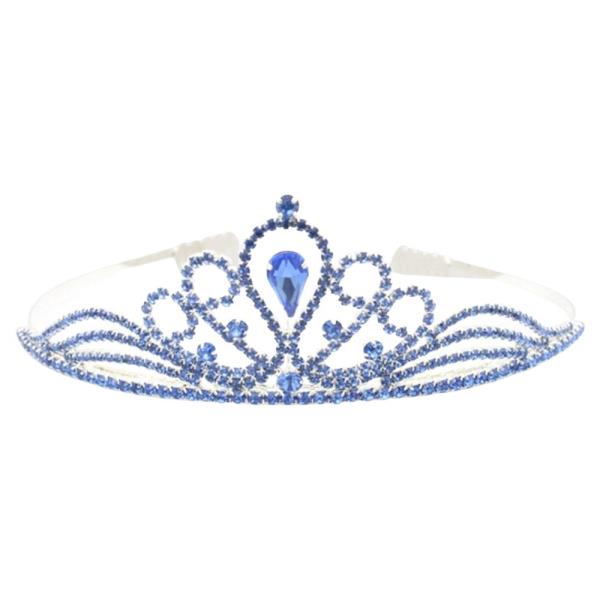 RHINESTONE TEARDROP FILIGREE TIARA