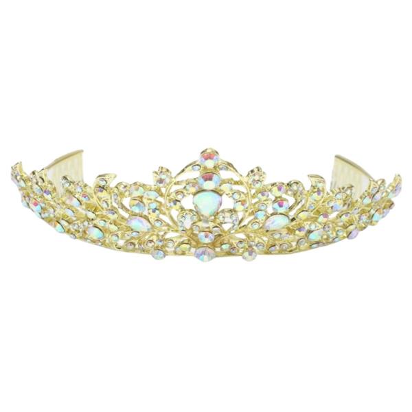RHINESTONE FLORAL FILIGREE TIARA