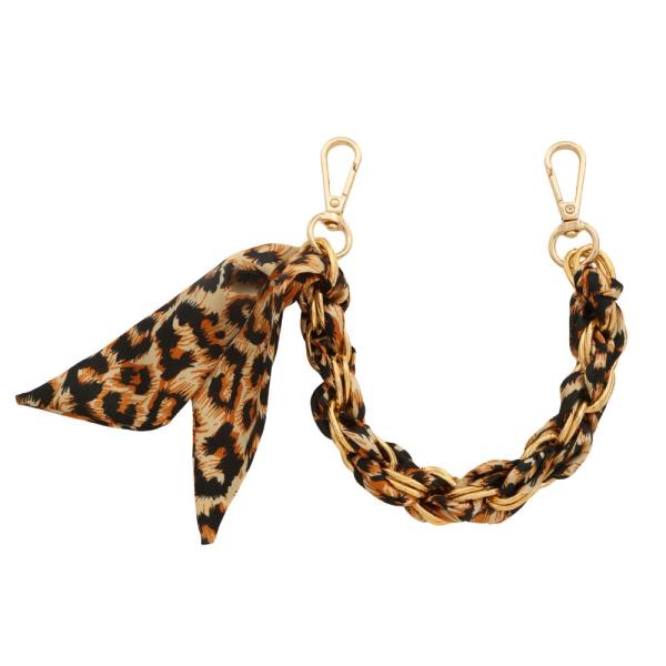 SCARF METAL RING BRAIDED BAG CHAIN