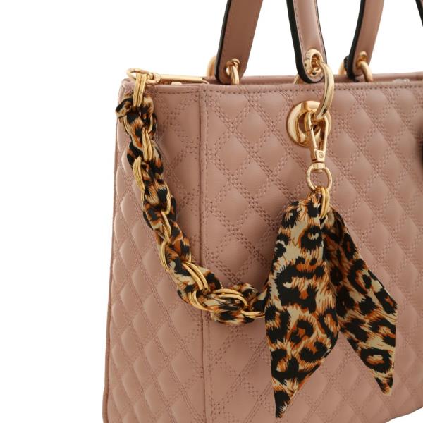 SCARF METAL RING BRAIDED BAG CHAIN