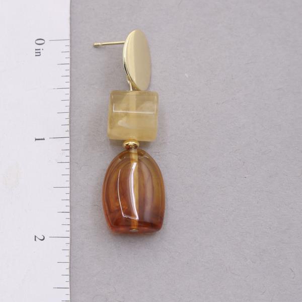 RESIN BEAD DANGLE EARRING