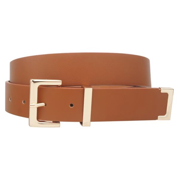 PLUS SIZE SIMPLE SQUARE BUCKLE WITH TIP BELT