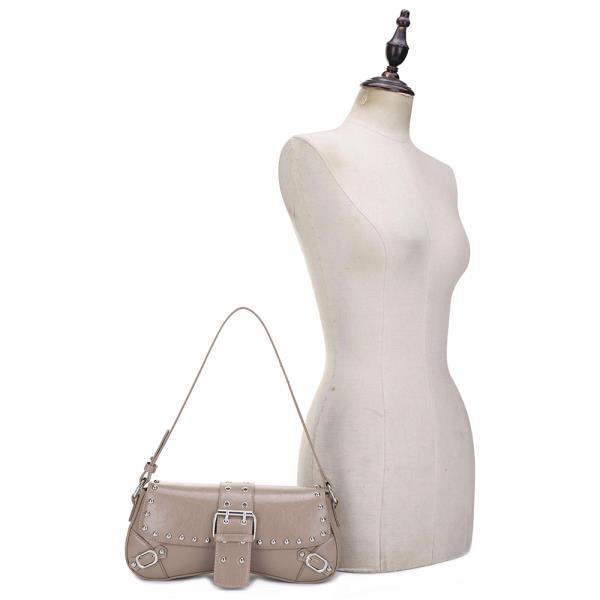CHIC STUD BUCKLE SHOULDER BAG
