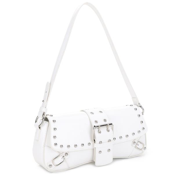 CHIC STUD BUCKLE SHOULDER BAG