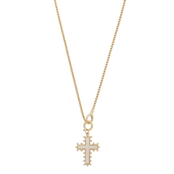 CROSS PENDANT CHAIN LINK NECKLACE