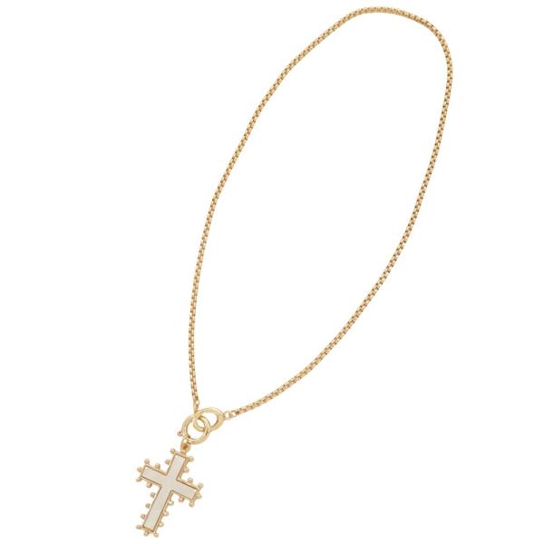 CROSS PENDANT CHAIN LINK NECKLACE