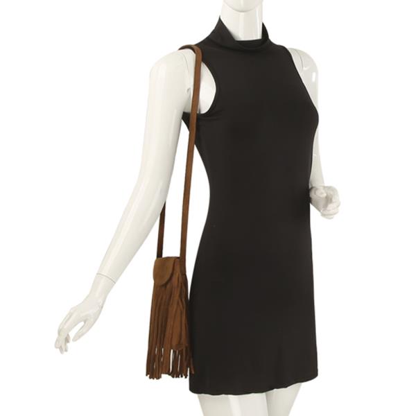 FRINGE SHOULDER CROSSBODY BAG