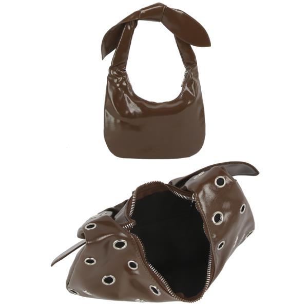 SMOOTH CURVE STUD KNOT SHOULDER BAG