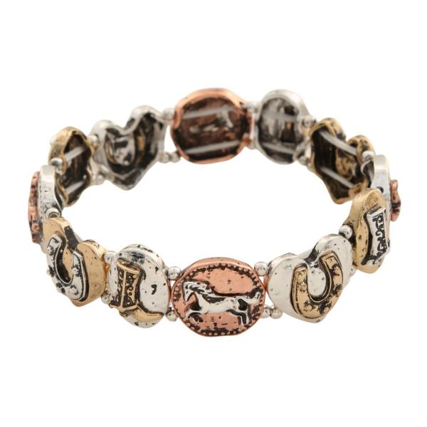 TWO TONE WESTERN STYLE BRACELET