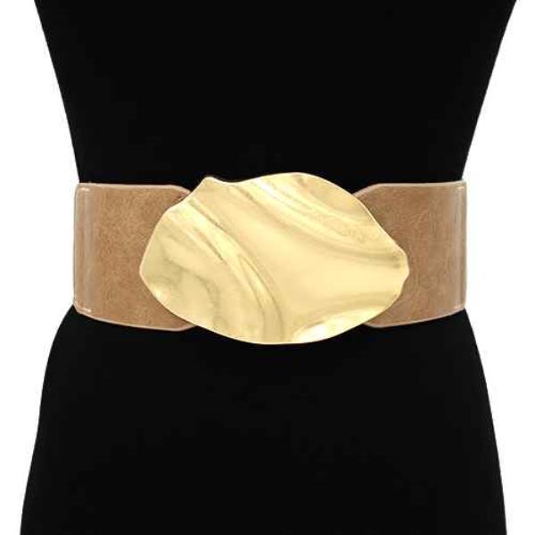 ABSTRACT METAL PLATE TEXTURED ELASTIC BELT