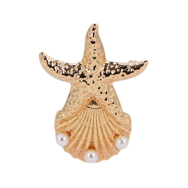 STAR FISH SHELL BROOCH
