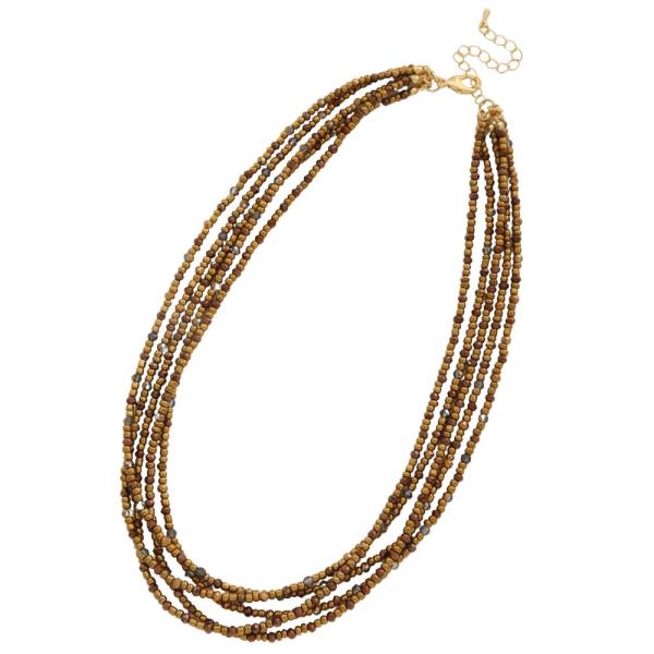 SEED BEAD LAYERED NECKLACE
