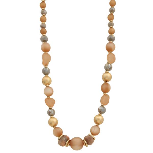 MIXED BEADED NECKLACE