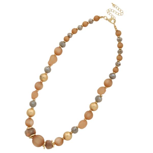 MIXED BEADED NECKLACE