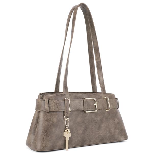 MODERN BUCKLE KEY DESIGN SHOULDER BAG