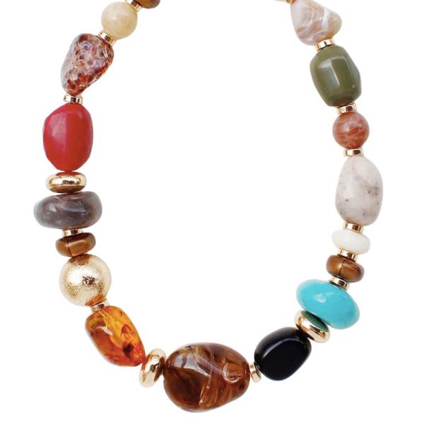 RESIN MIX BEAD NECKLACE