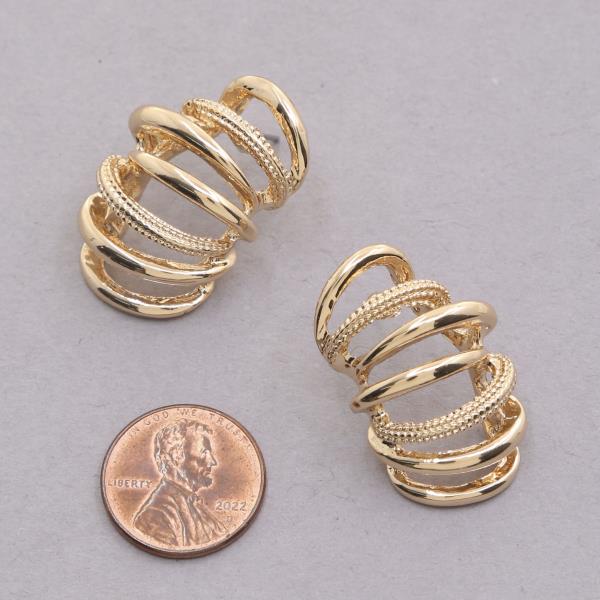MULTI RING METAL EARRING