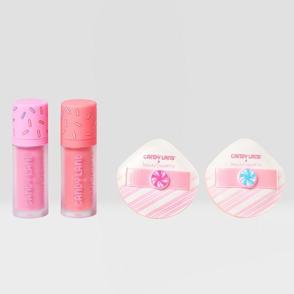BEAUTY CREATIONS X CANDY LAND LOLLIPOPPIN LIQUID BLUSH AND MINI SPONGE SET
