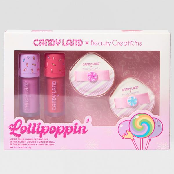 BEAUTY CREATIONS X CANDY LAND LOLLIPOPPIN LIQUID BLUSH AND MINI SPONGE SET