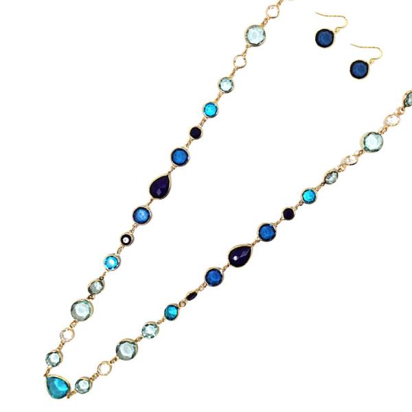 CRYSTAL ROUND LINK NECKLACE