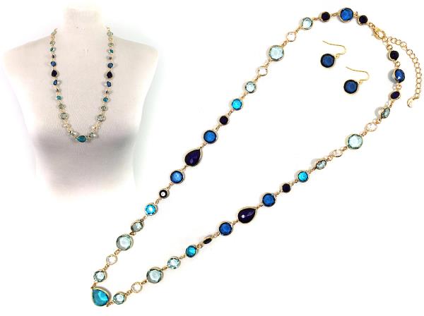 CRYSTAL ROUND LINK NECKLACE