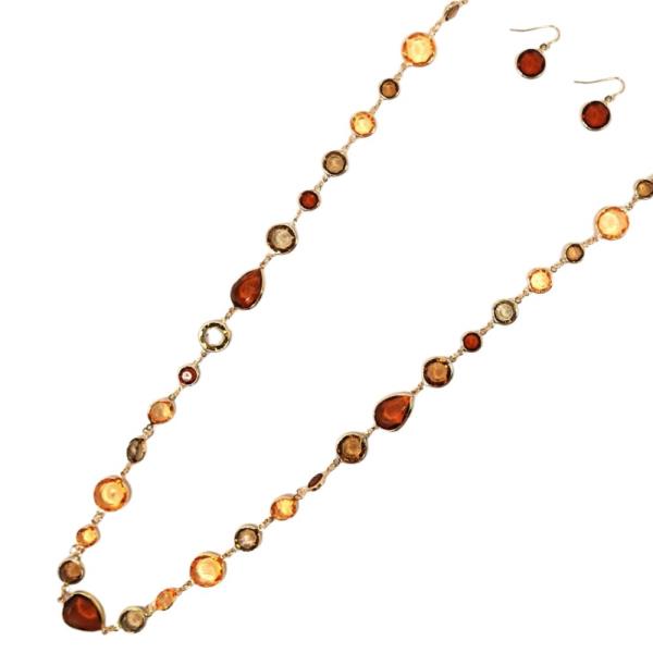 CRYSTAL ROUND LINK NECKLACE