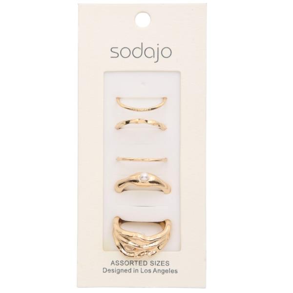 SODAJO METAL ASSORTED RING SET