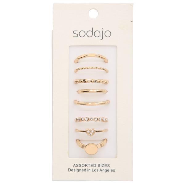 SODAJO METAL ASSORTED RING SET