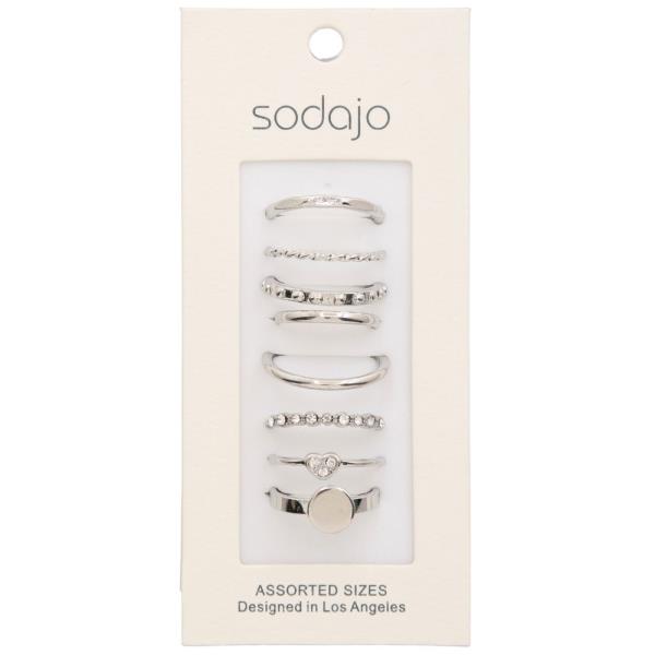 SODAJO METAL ASSORTED RING SET