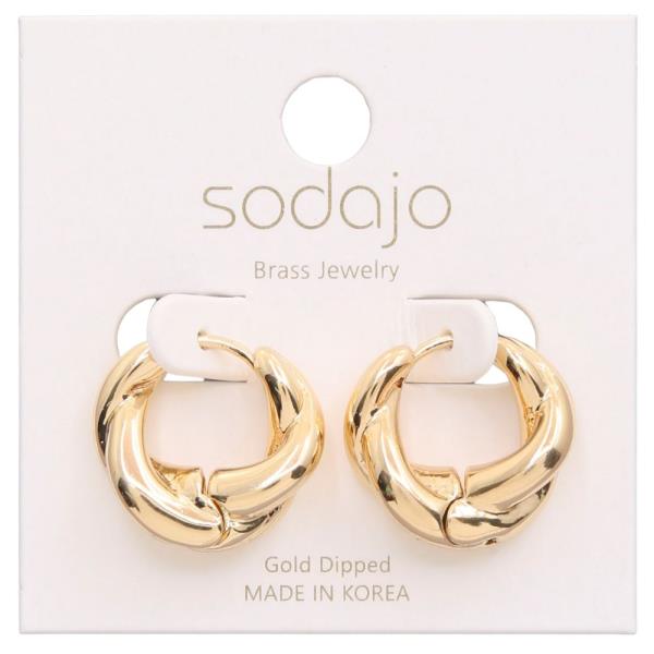 SODAJO HOOP GOLD DIPPED EARRING