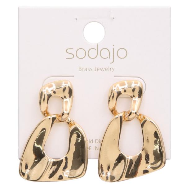 SODAJO METAL GOLD DIPPED EARRING