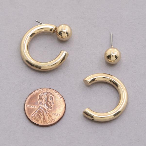 SODAJO OPEN HOOP GOLD DIPPED EARRING