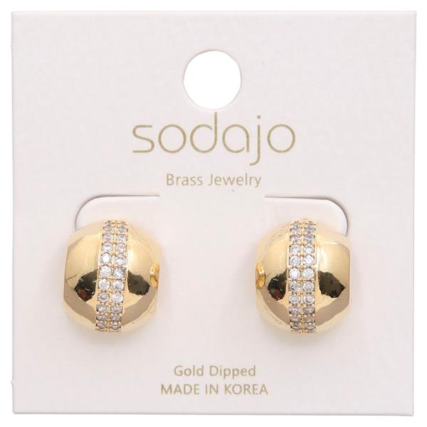 SODAJO CURVE METAL GOLD DIPPED EARRING