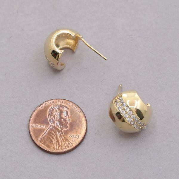 SODAJO CURVE METAL GOLD DIPPED EARRING