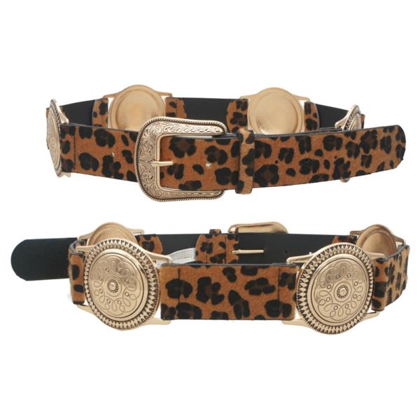 FLOWER MOTIF MEDALLION LINK BELT