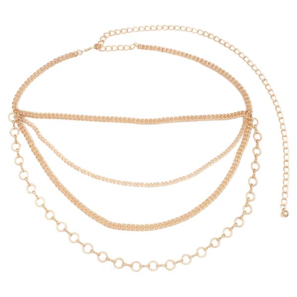 CIRCLE LINK LAYER DRAPE CHAIN BELT