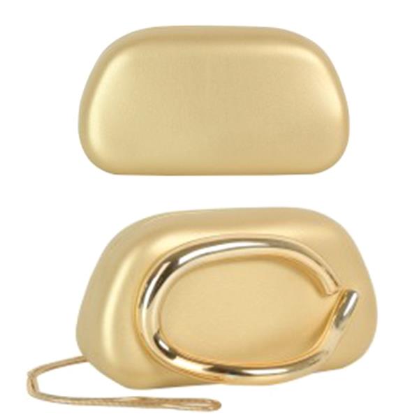 MODERN METAL DESIGN CLUTCH EVENING BAG