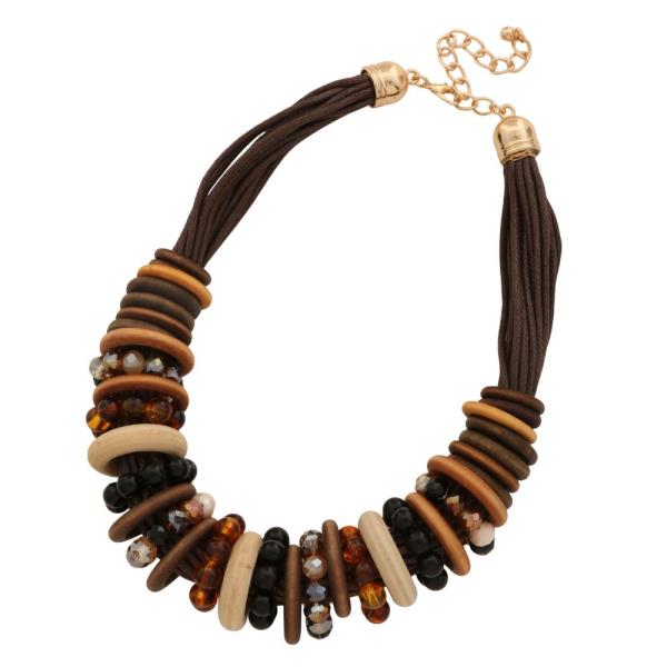 DISC BEAD ACETATE NECKLACE