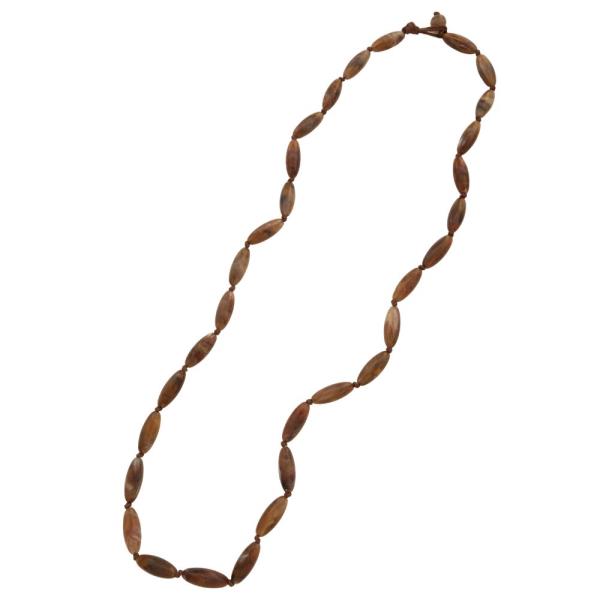 ACETATE OVAL BEAD NECKLACE