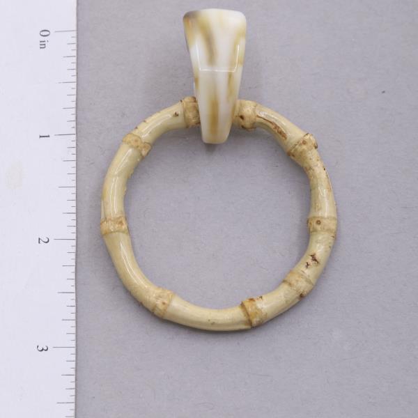 ROUND BAMBOO SHAPE EARRING