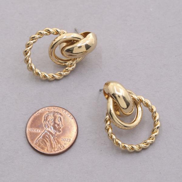 SODAJO METAL GOLD DIPPED EARRING