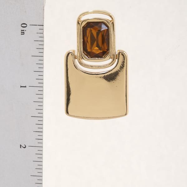 SDJ STONE SQUARE SHAPE EARRING